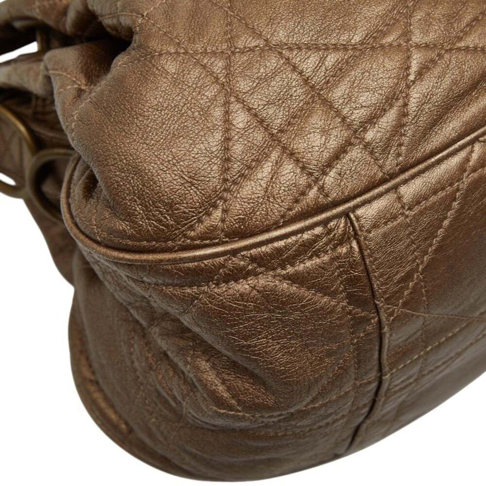 CHRISTIAN DIOR Gold Leather Shoulder Bag - Picture 5 of 10
